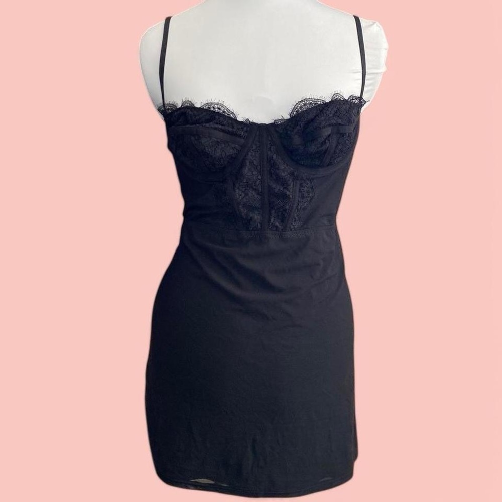 Elegant Black Lace Slip Dress